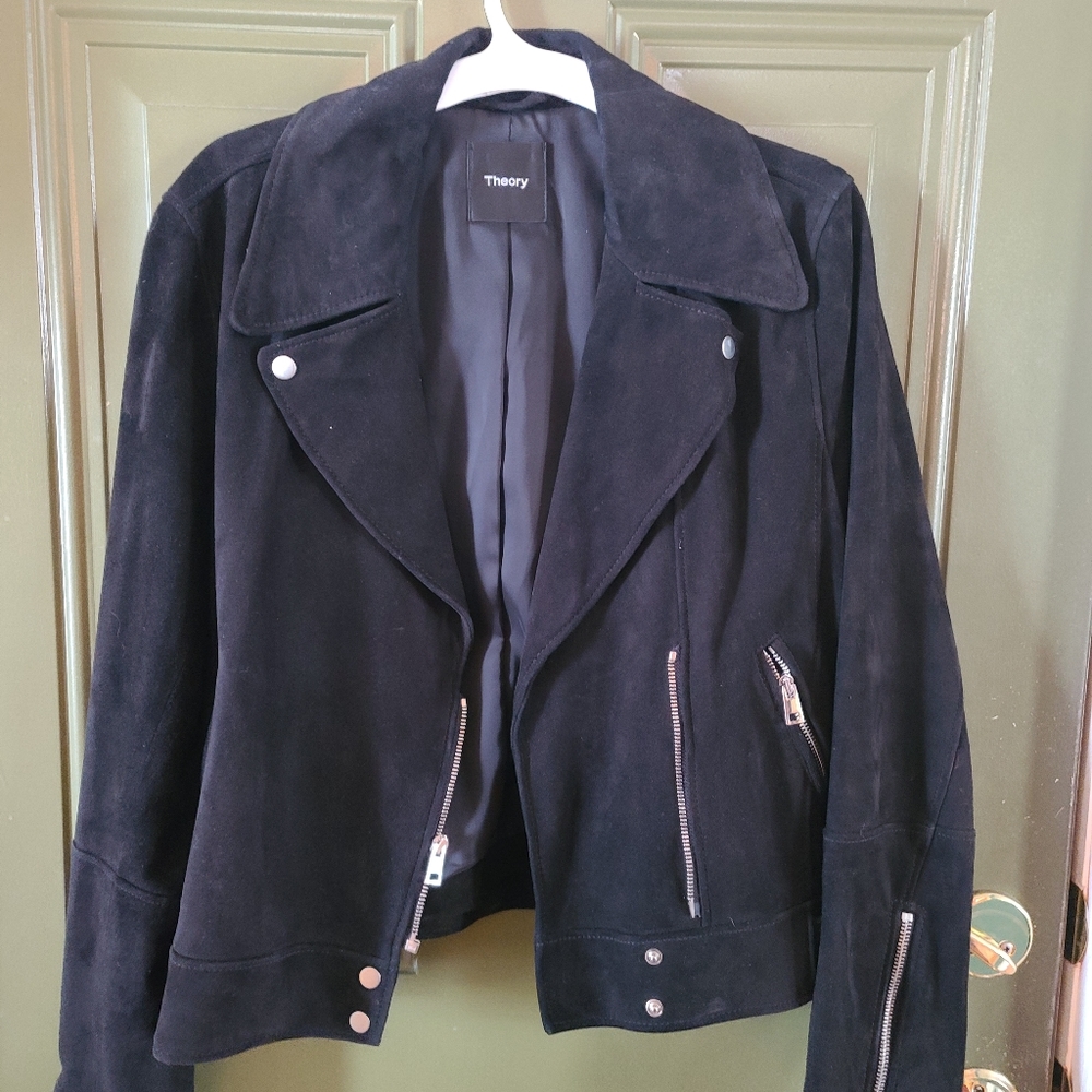Theory suade zip jacket